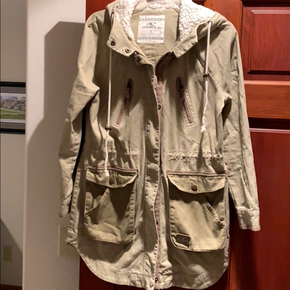 Utility jacket green/beige